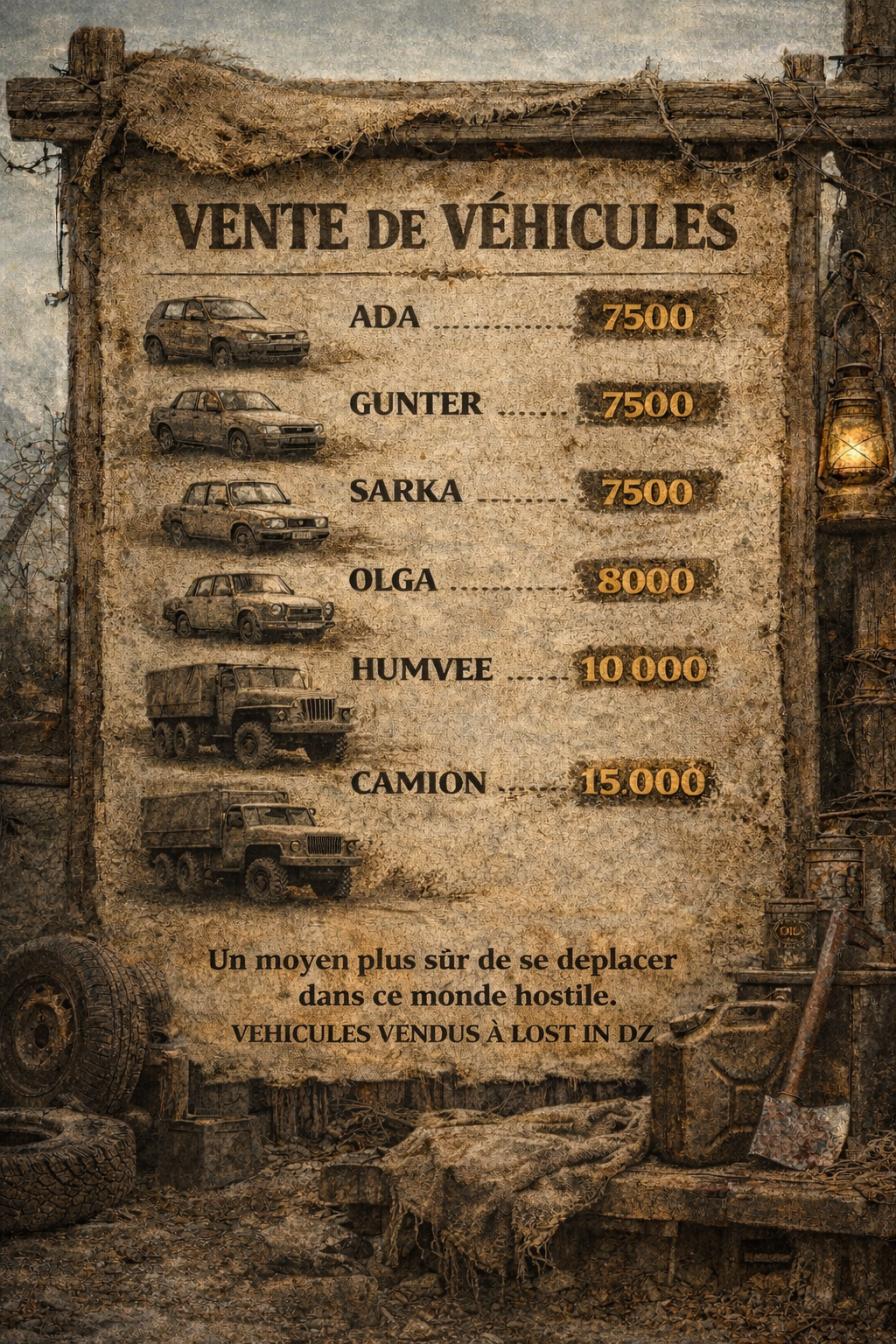 Vente de véhicules